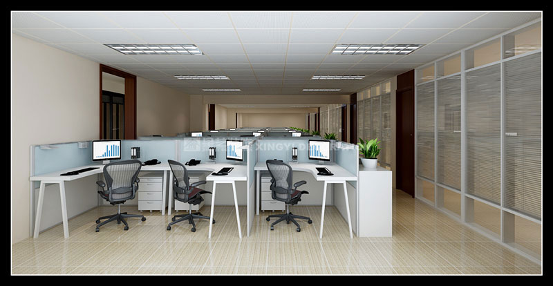 信永中和南寧分所開放式辦公區設計效果圖片