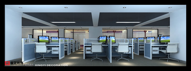 廣西多得樂辦公室之市場(chǎng)部整體設(shè)計(jì)效果圖片