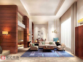 麗景花園235平別墅現代簡約客廳設計效果