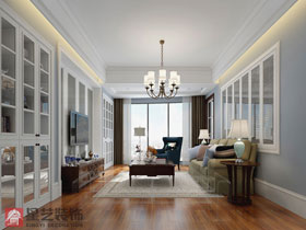 維也納森林130平美式風格客廳設計效果