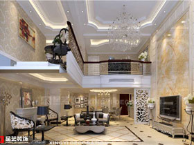 云星錢隆江南300平歐式典雅客廳設計效果圖