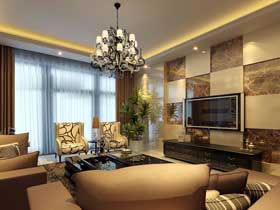 家裝電視背景墻設計效果