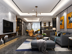 保利領(lǐng)秀前城140平裝修案例