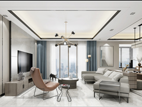 保利領(lǐng)秀前城領(lǐng)秀府128平裝修案例