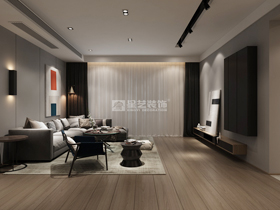 香格里拉花園137平客廳現代簡約裝修效果圖