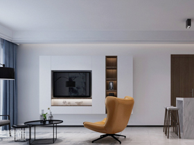 豐澤SOHO 72平現代簡約客廳裝修效果圖