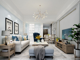 區(qū)直機(jī)關(guān)宿舍樓100平裝修案例