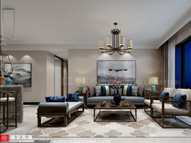 綠地中央廣場(chǎng)122平裝修案例