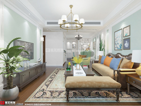 綠地中央廣場(chǎng)106平裝修案例