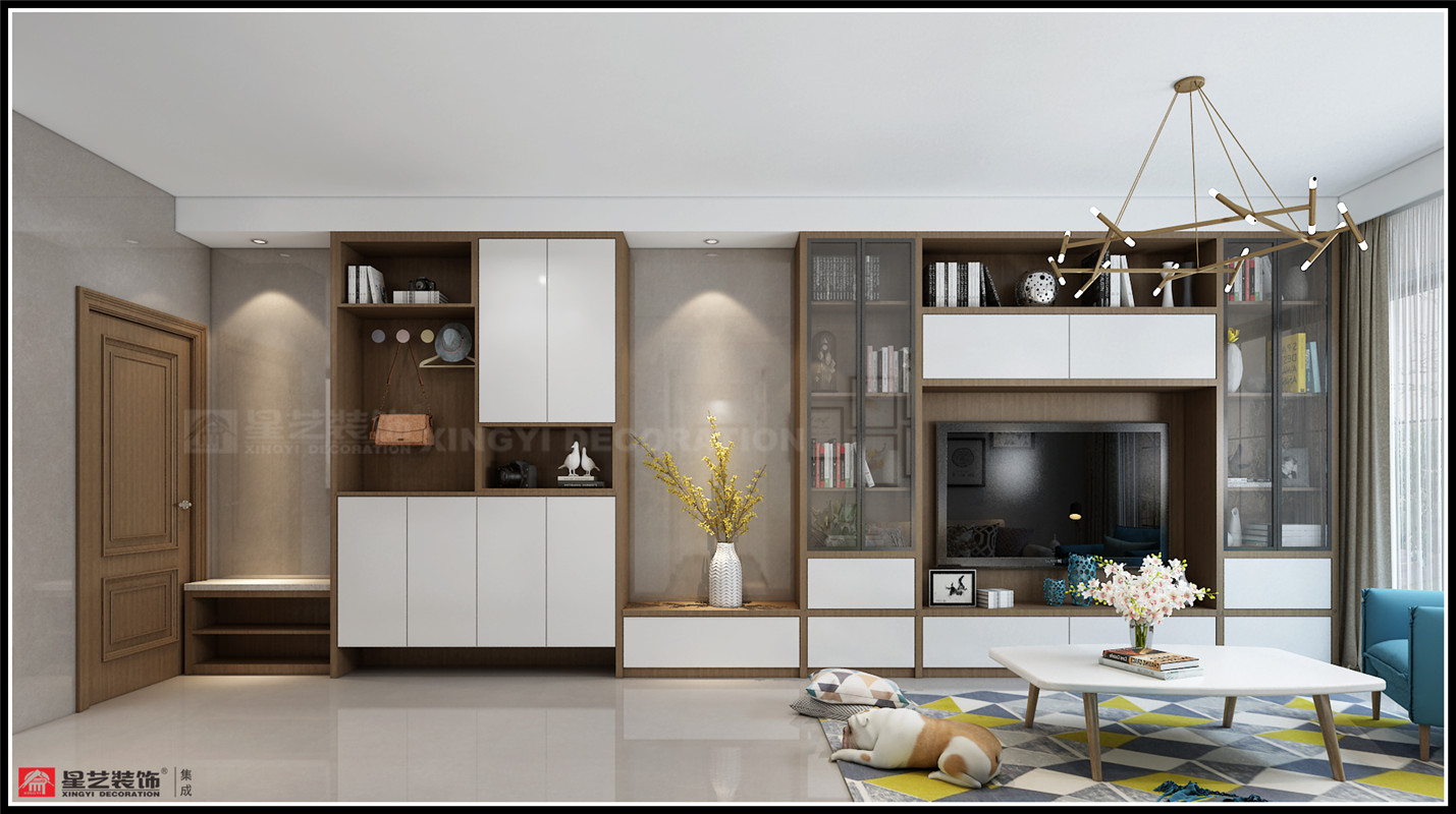 保利心語90平新中式客廳設計效果